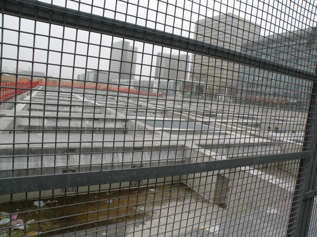  chantier de couverture des voies ferrées au niveau de la rue de Tolbiac